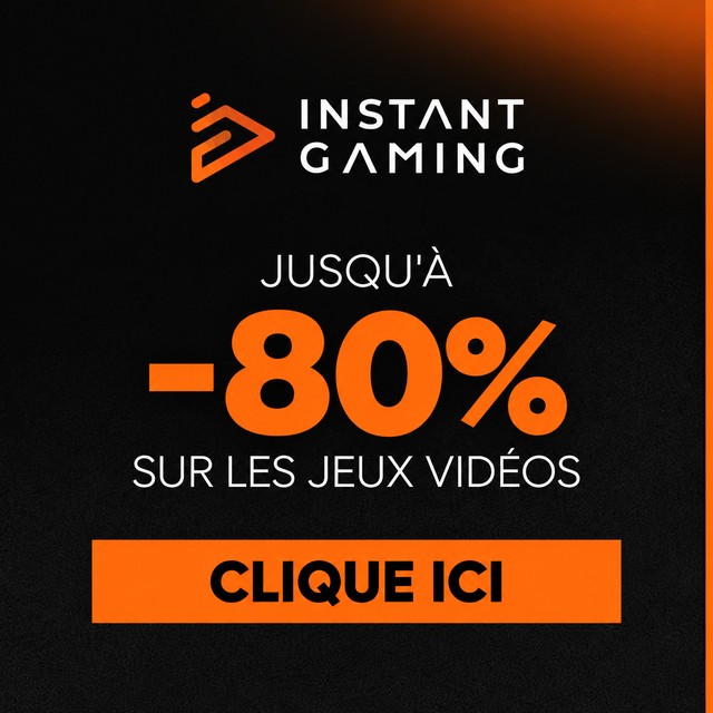 Instant Gaming — jusqu'à -80 % sur les jeux vidéo