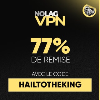 NoLagVPN — 77 % de remise avec le code HAILTOTHEKING